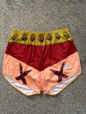 Thigh Huggers Street Fighter Zangief Men’s Athletic Shorts Red Lined